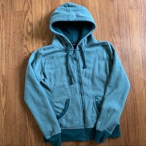 PACT Organic Teal Hoodie, Small